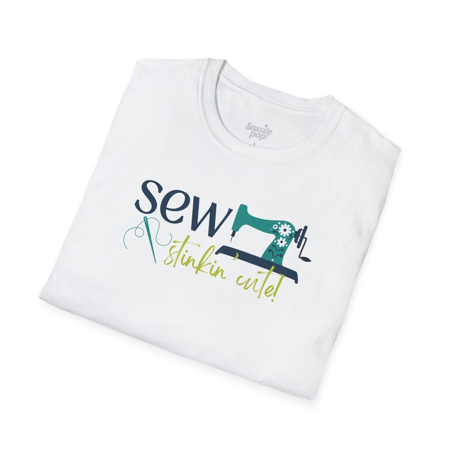 SEW Stinkin' Cute T-shirt - Unisex Softstyle Crafty Tee - Sew Night T-shirt (Inclusive Sizing: S - 5X)