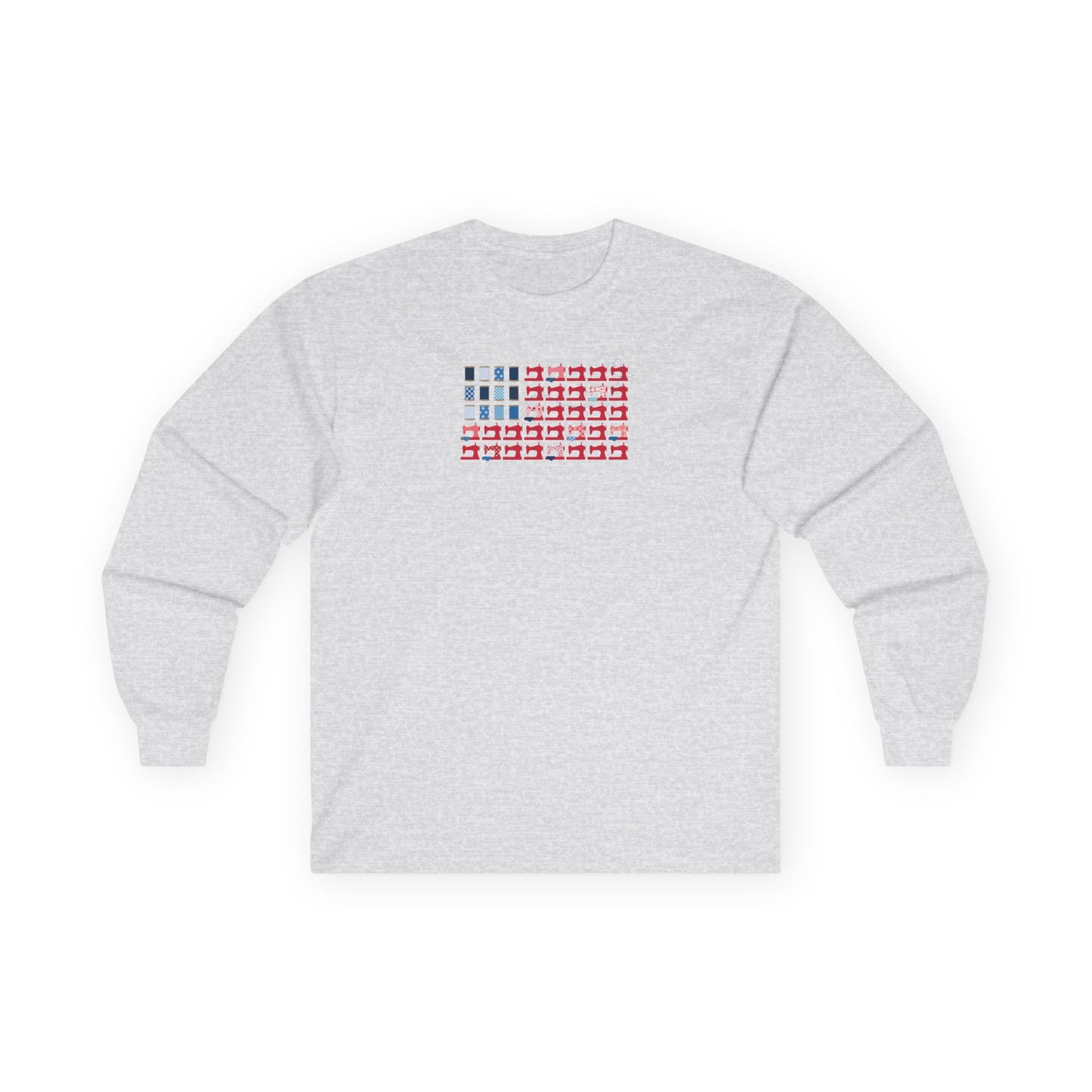 Stars, Stripes, & Stitches! T-shirt - Unisex Long Sleeve Tee
