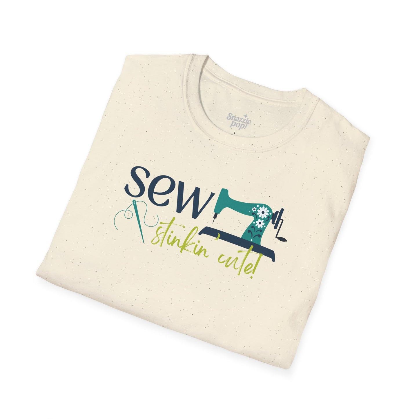 SEW Stinkin' Cute T-shirt - Unisex Softstyle Crafty Tee - Sew Night T-shirt (Inclusive Sizing: S - 5X)