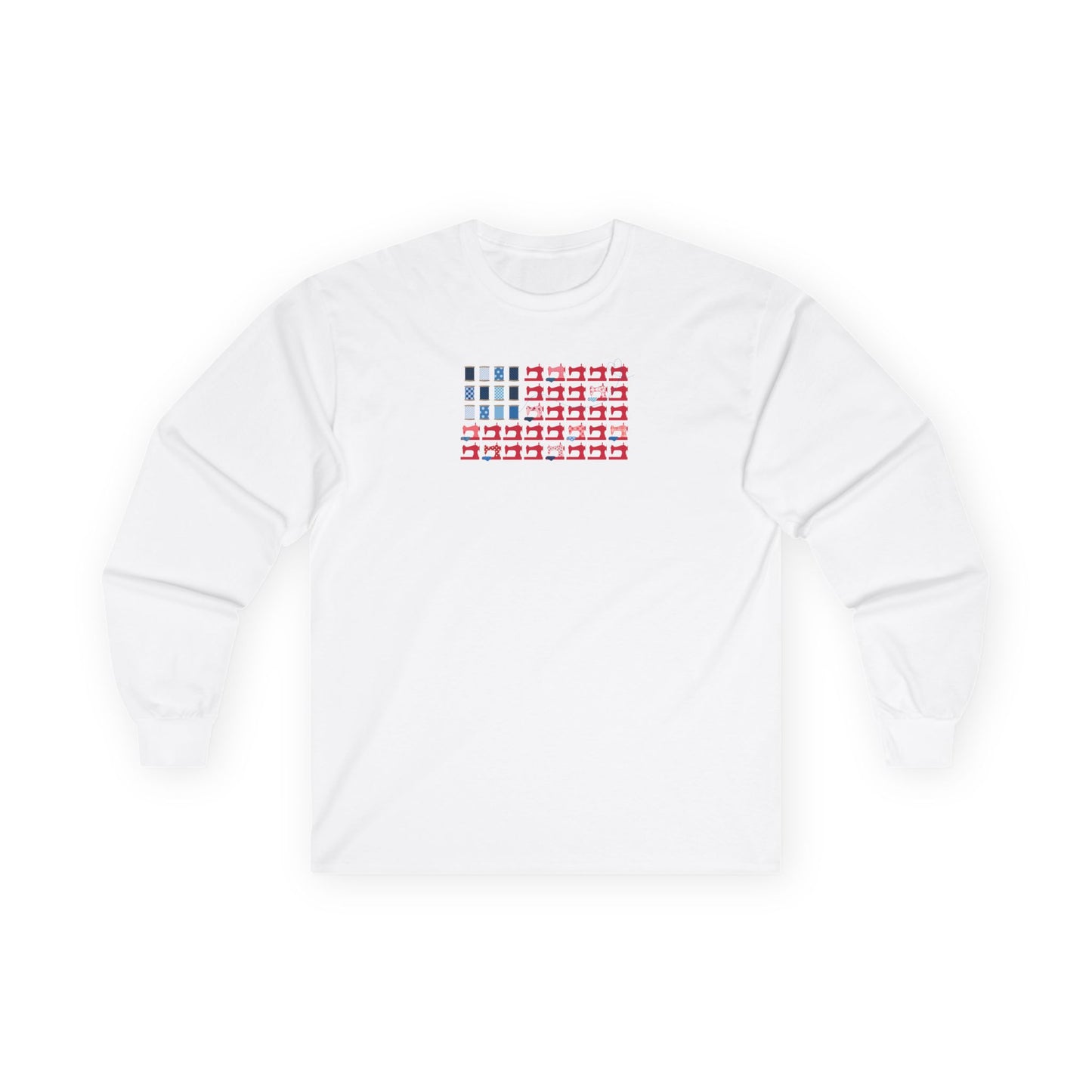 Stars, Stripes, & Stitches! T-shirt - Unisex Long Sleeve Tee