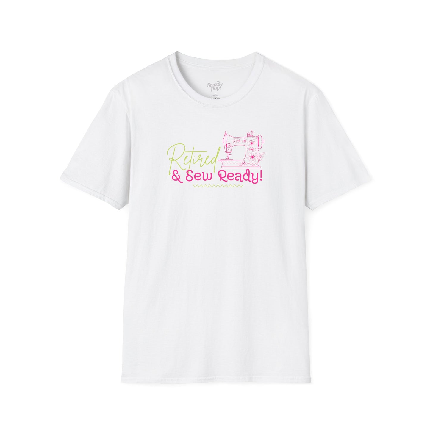 Retired & SEW Ready! Retirement T-shirt - Unisex Softstyle Sewing Tee - Quilting T-shirt - Retirement Tee (Inclusive Sizing: S - 5X)