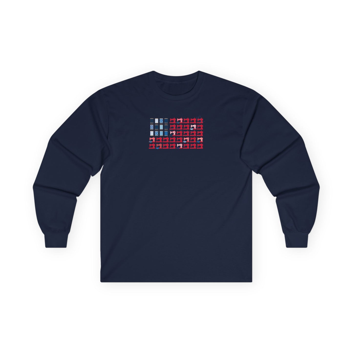 Stars, Stripes, & Stitches! T-shirt - Unisex Long Sleeve Tee
