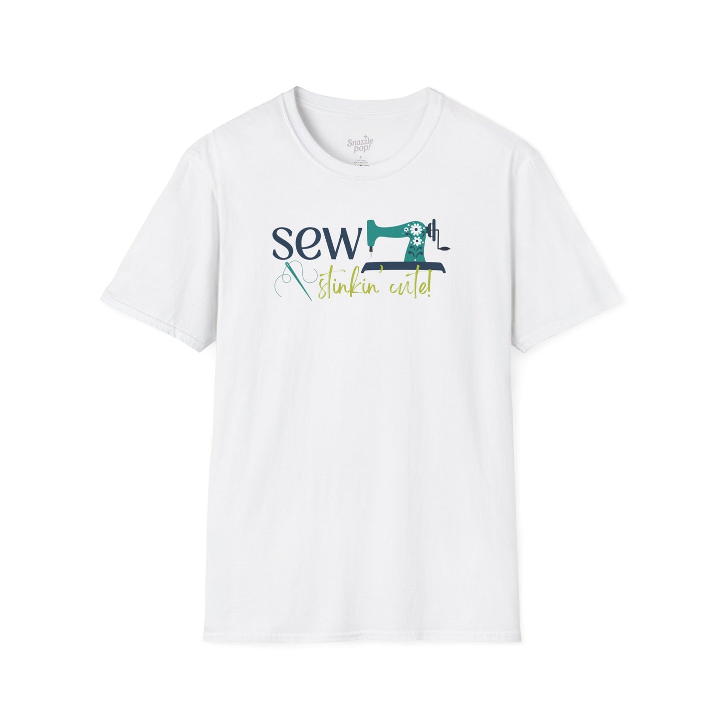 SEW Stinkin' Cute T-shirt - Unisex Softstyle Crafty Tee - Sew Night T-shirt (Inclusive Sizing: S - 5X)
