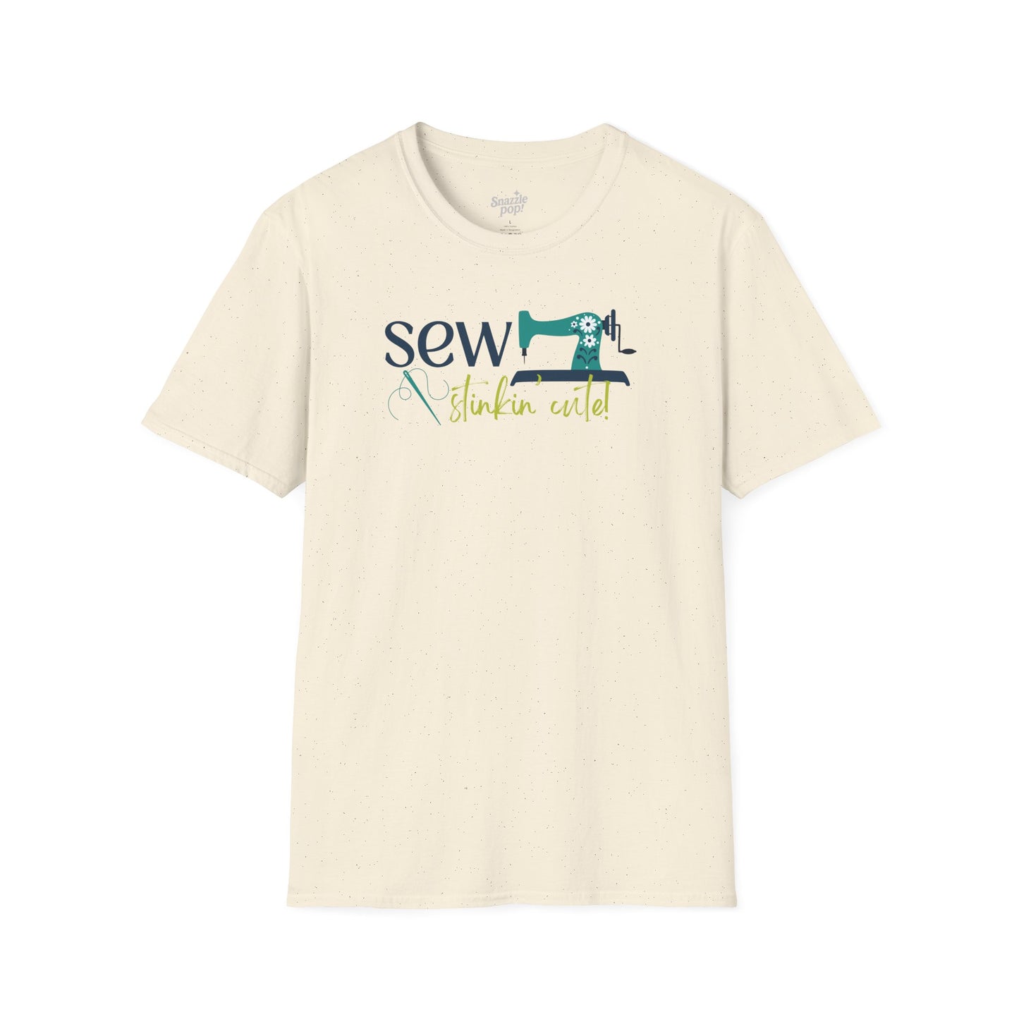 SEW Stinkin' Cute T-shirt - Unisex Softstyle Crafty Tee - Sew Night T-shirt (Inclusive Sizing: S - 5X)