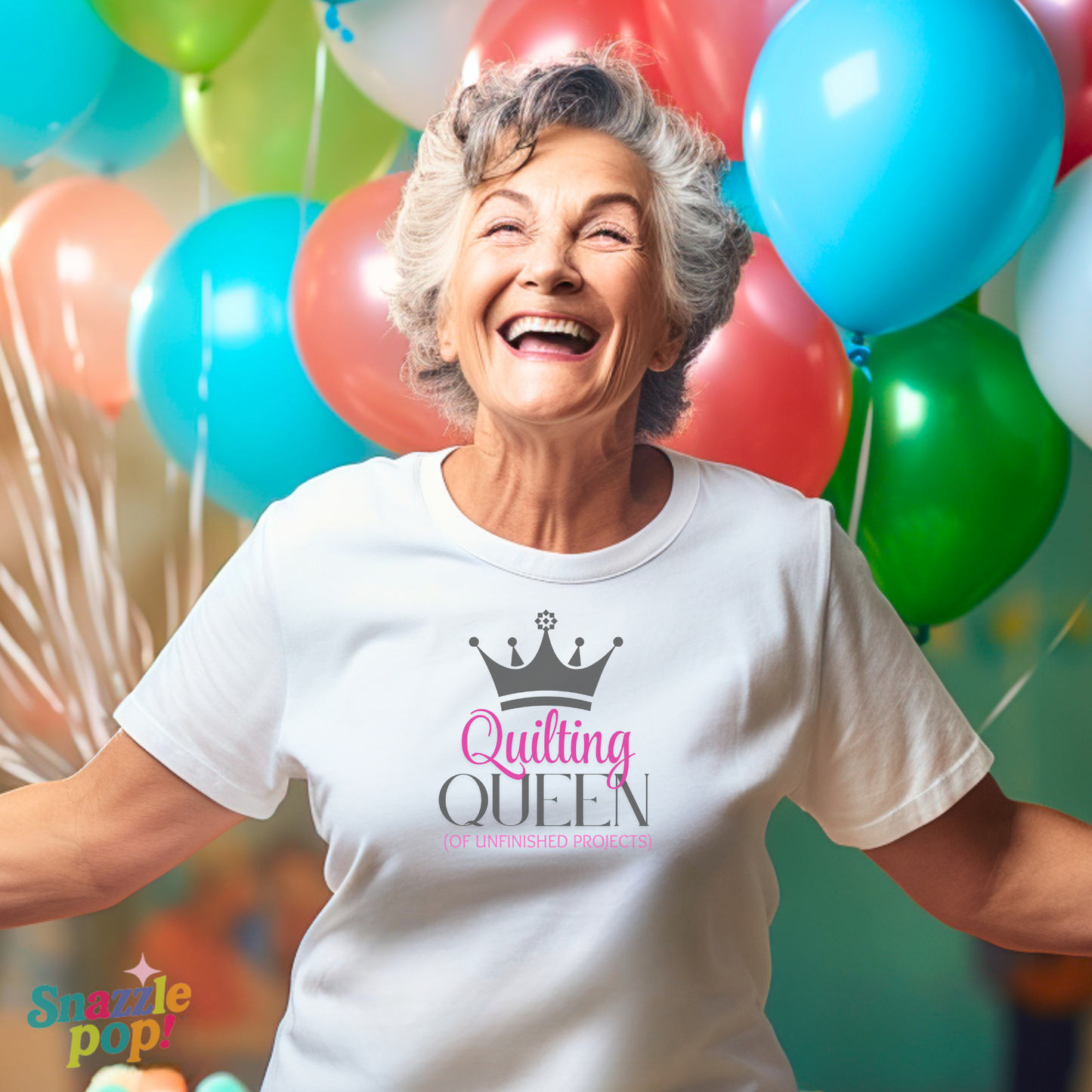 Quilting Queen of Unfinished Projects T-shirt - Unisex Softstyle Tee - Sewing T-shirt - Quilt Retreat T-shirt (Inclusive Sizing: XS - 5X)