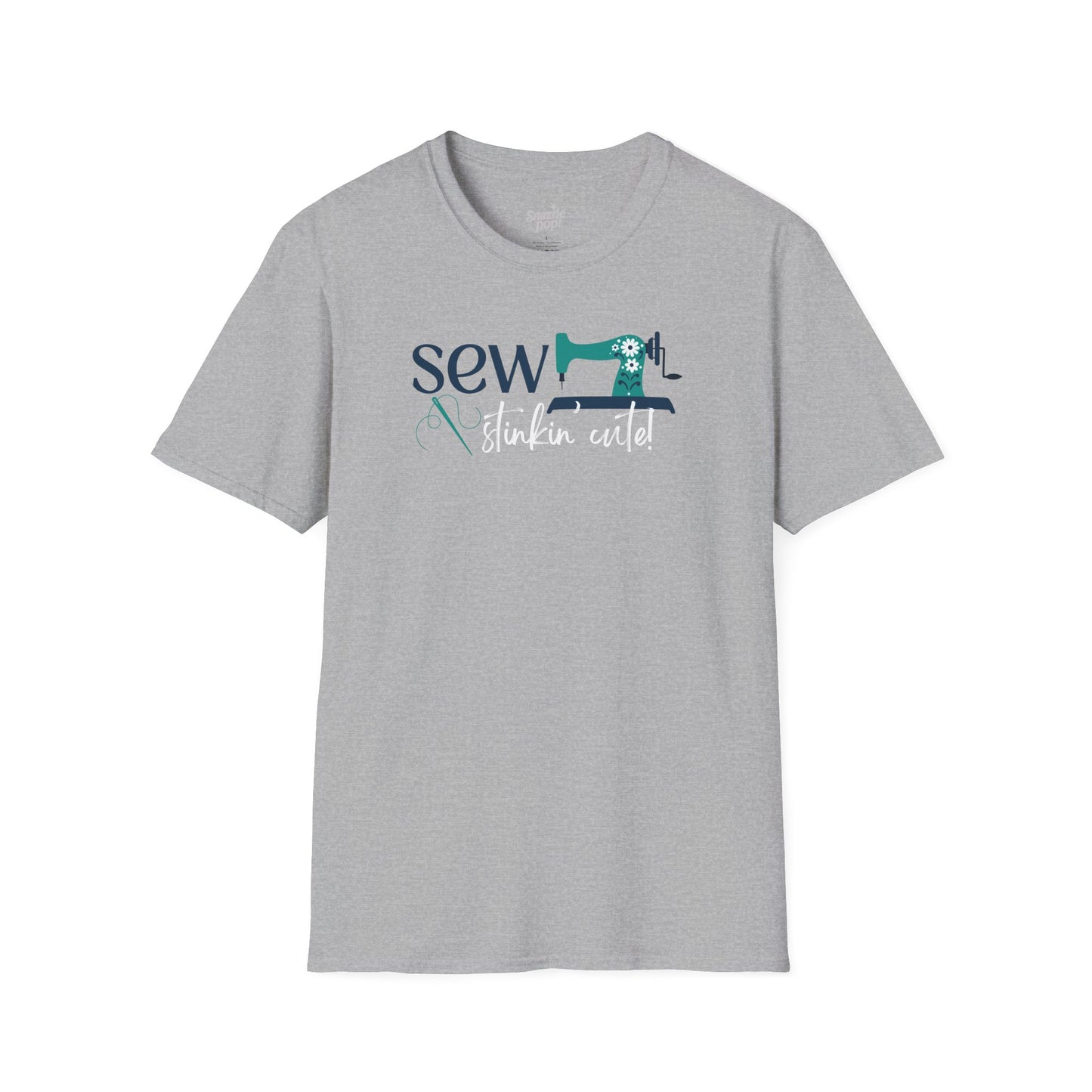 SEW Stinkin' Cute T-shirt - Unisex Softstyle Crafty Tee - Sew Night T-shirt (Inclusive Sizing: S - 5X)