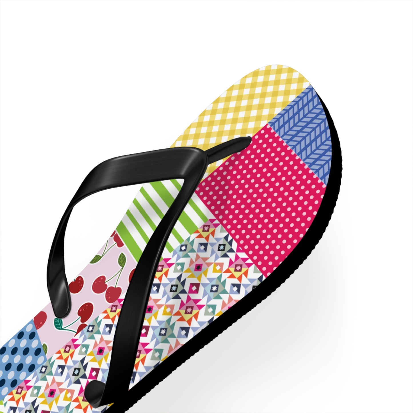Sewing Themed Flip Flops - Sew-Cation Mode for Craft Lovers, Summer Footwear, Beachwear, Vacation Sandals, Fun Gift for Crafters, Quilt Retreat Gift, Sewing Retreat