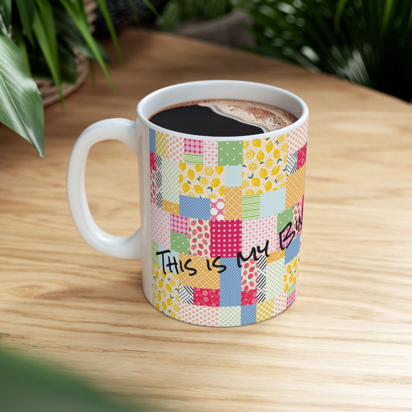 This is my Binding Beverage 11 oz. Mug - White - Sewing Friend Gift - Sewing Coffee Mug