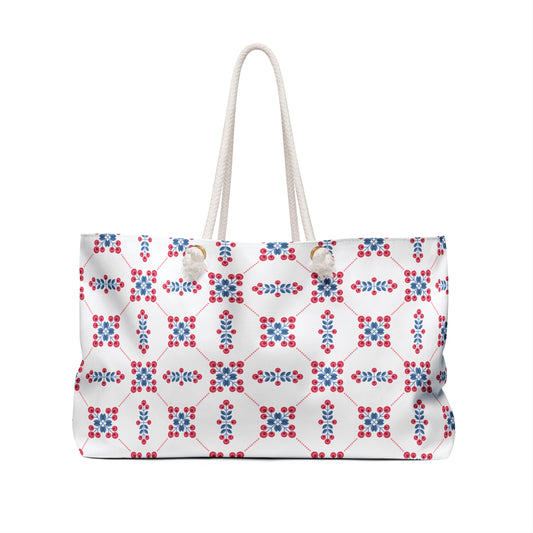 Stars, Stripes, & Stitches! Weekender Bag - Ideal for Crafters, Quilters, Travel, Gifts, and Everyday Use
