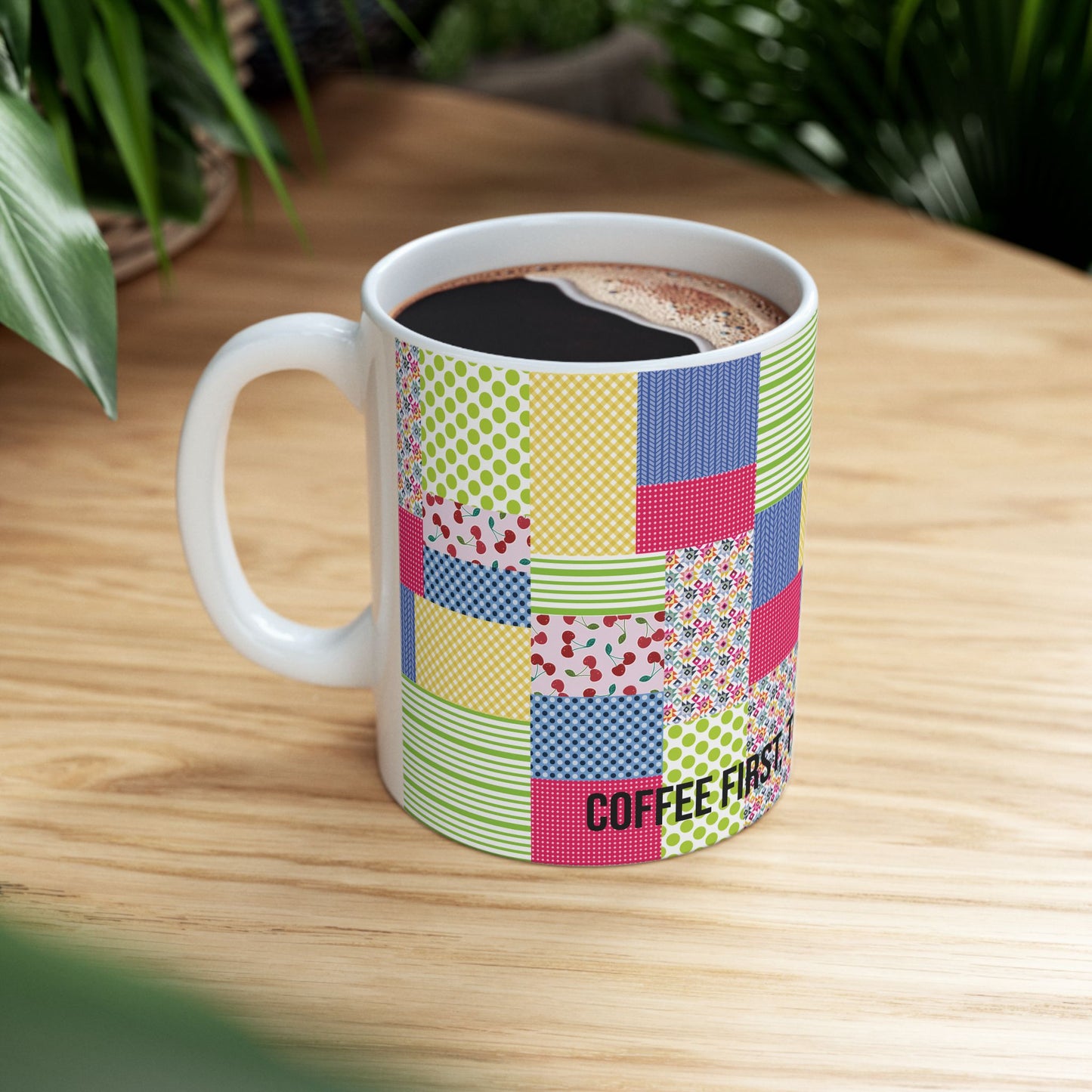 Coffee First, Then Seam Ripping  11 oz. Mug - White - Sewing Friend Gift - Sewing Coffee Mug