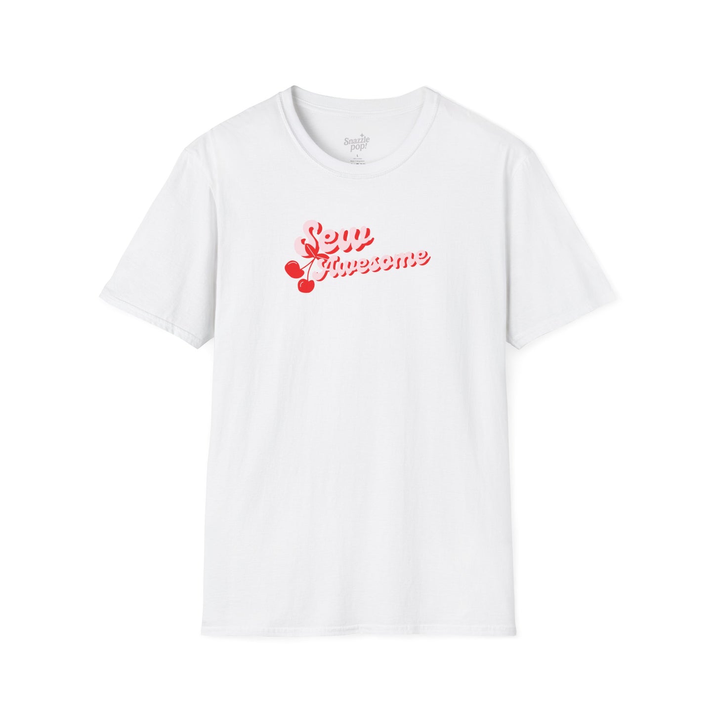Sew AWESOME Sewing T-shirt -  Unisex Softstyle Sewing Tee - Cherry T-shirt (Inclusive Sizing: S - 5X)