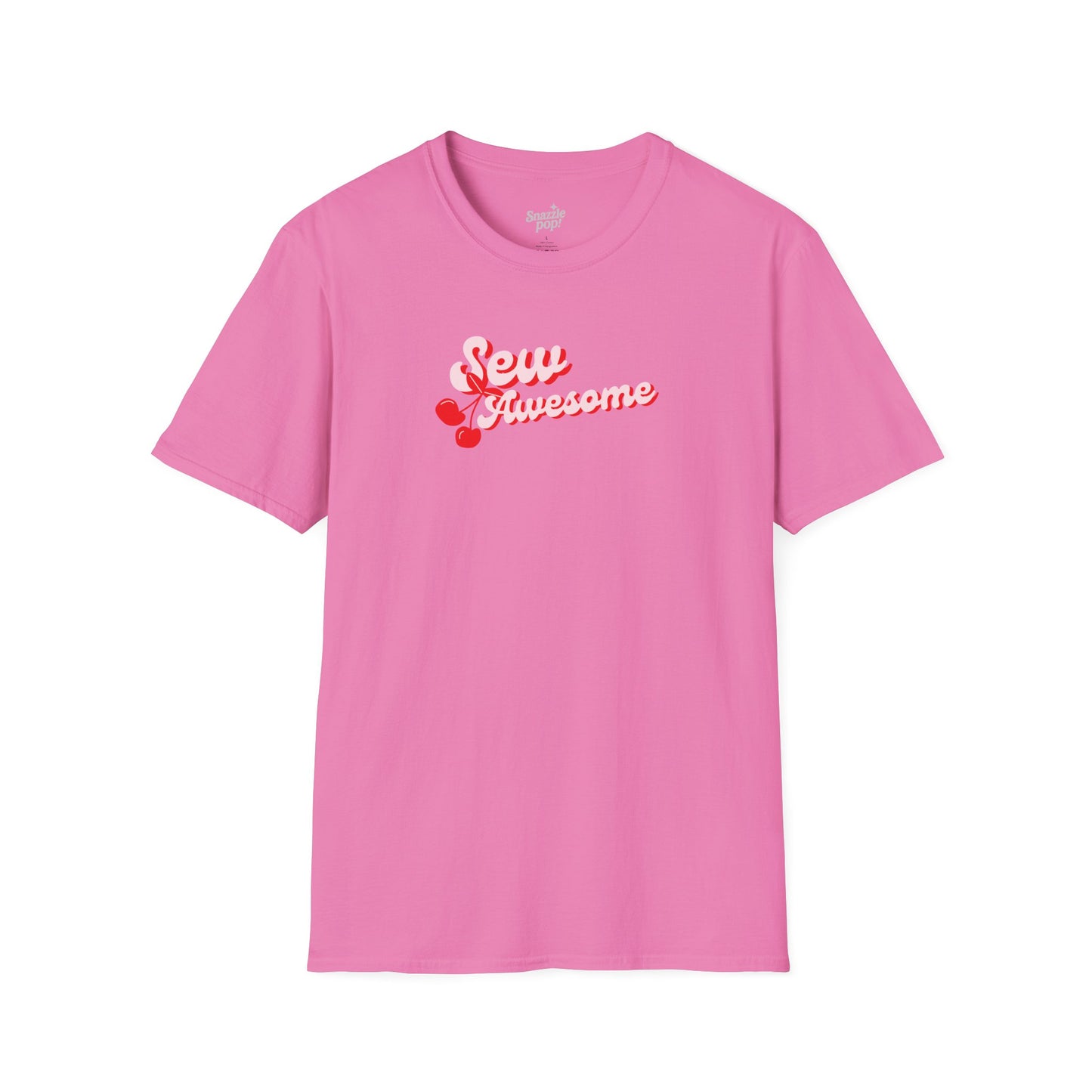 Sew AWESOME Sewing T-shirt -  Unisex Softstyle Sewing Tee - Cherry T-shirt (Inclusive Sizing: S - 5X)