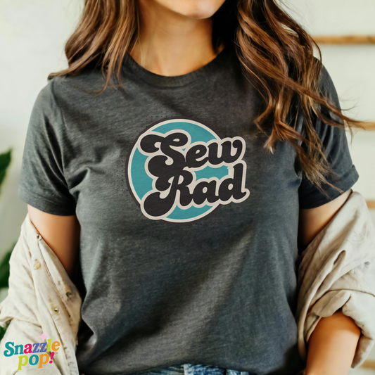 SEW RAD T-shirt - Unisex Softstyle Crafty Tee - Sew Night T-shirt (Inclusive Sizing: S - 5X)