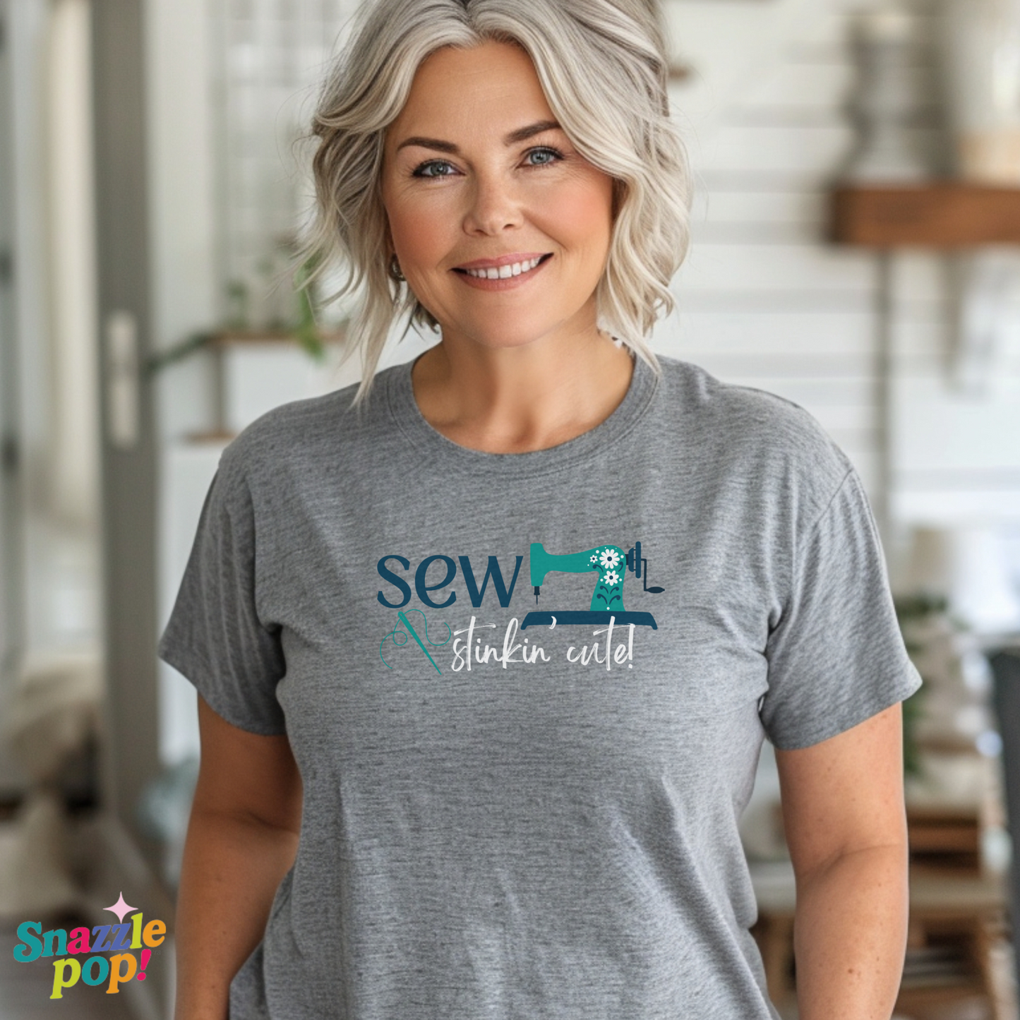 SEW Stinkin' Cute T-shirt - Unisex Softstyle Crafty Tee - Sew Night T-shirt (Inclusive Sizing: S - 5X)