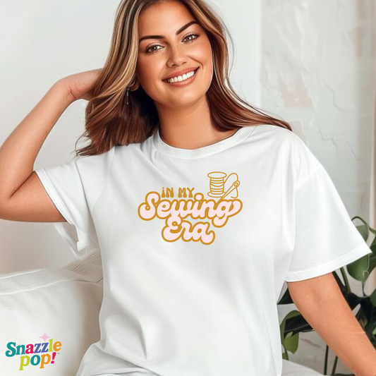 In My Sewing Era T-shirt - Unisex Softstyle Sewing Tee - Sew Night T-shirt (Inclusive Sizing: S - 5X)