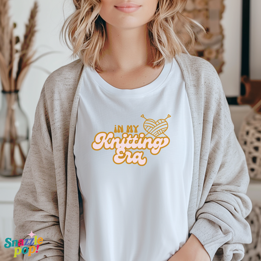 In My Knitting Era T-shirt - Unisex Softstyle Knitting Tee - Knit Night T-shirt (Inclusive Sizing: S - 5X)