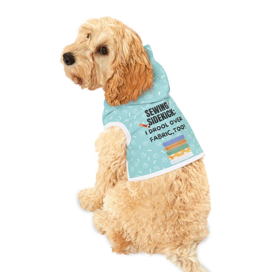 Funny Quilting Dog Hoodie – Sewing Sidekick Pet Shirt – Gift for Dog Mom Who Sews – Matching Dog and Owner Outfit – Fabric Lover Dog Apparel (Pet Sizes XXS - 2XL) 🐾